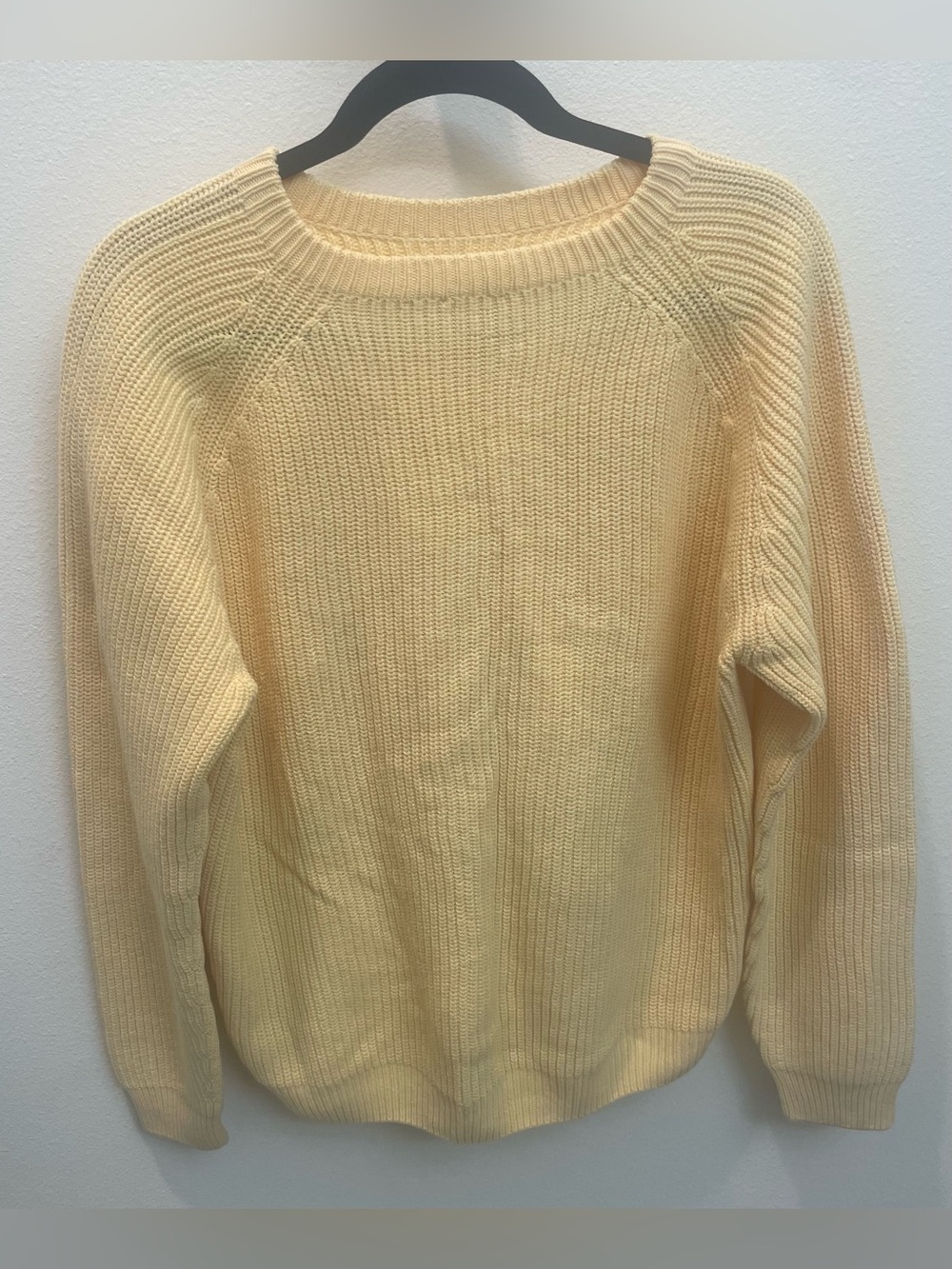 Land’s End Japan Cotton Butter Yellow Crewneck Sweater